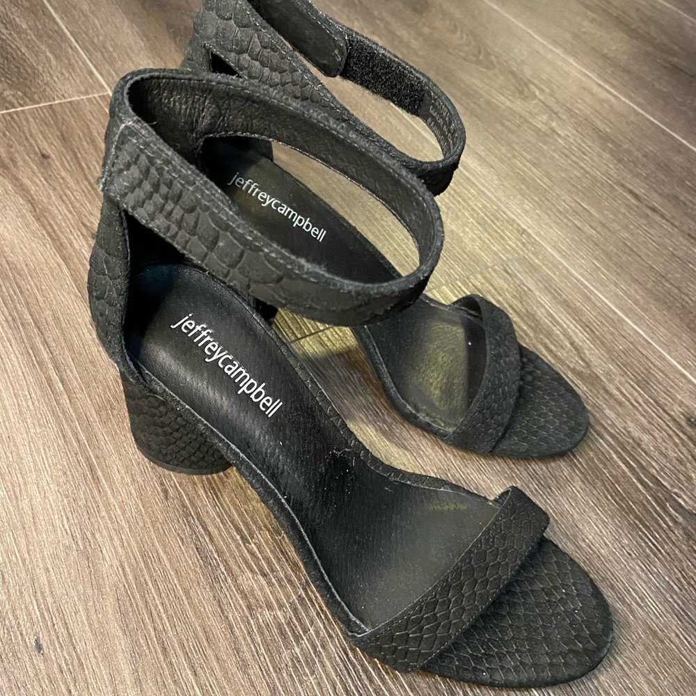 Jeffrey Campbell 'Laura' Open Toe Sandals Black Size 6.5